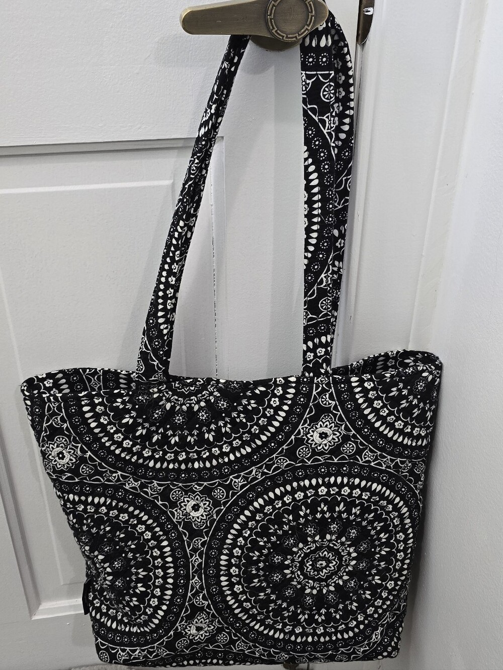 Vera Bradley Black and White Mandala Tote